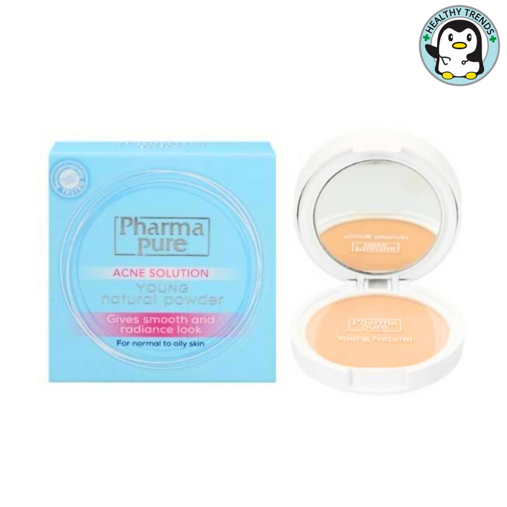 Pharmapure Acne Solution Young Natural Powder Oil control สำหรับผิวหน้าธรรมดา และผิวมัน ฟาร์มาเพียว 11.5 กรัม [HT]
