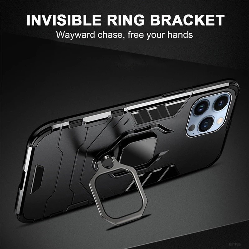 042 เคส วงแหวน ตั้งได้ iPhone 7 8 7Plus 11 12 13 14 15 Pro Plus Promax 11Promax 12Promax 13Promax 14Promax กันกระแทก - รูปที่ 2