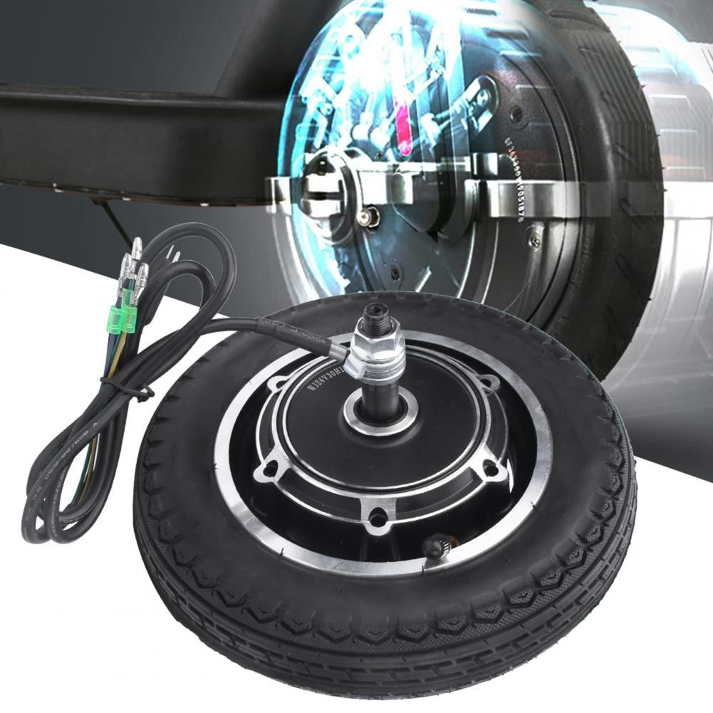 อลูมิเนียมอัลลอยด์ 24V\48V 350W 10 นิ้วสกู๊ตเตอร์ไฟฟ้า Tyre ยางดุมล้อมอเตอร์อุปกรณ์เสริม