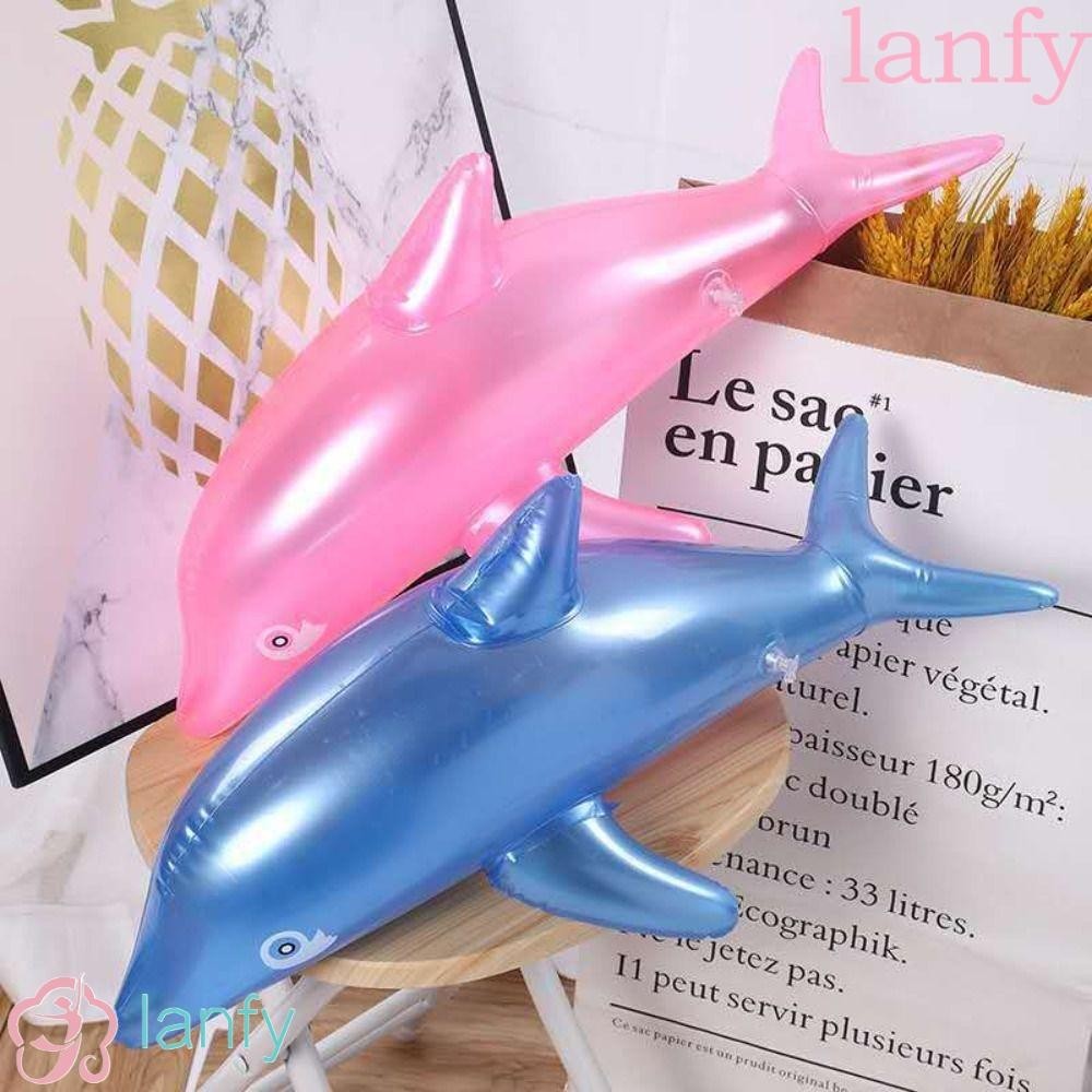 Lanfy ปลาโลมาเป่าลม PVC ของเล่นสําหรับเด็กผู้ชาย และผู้หญิง