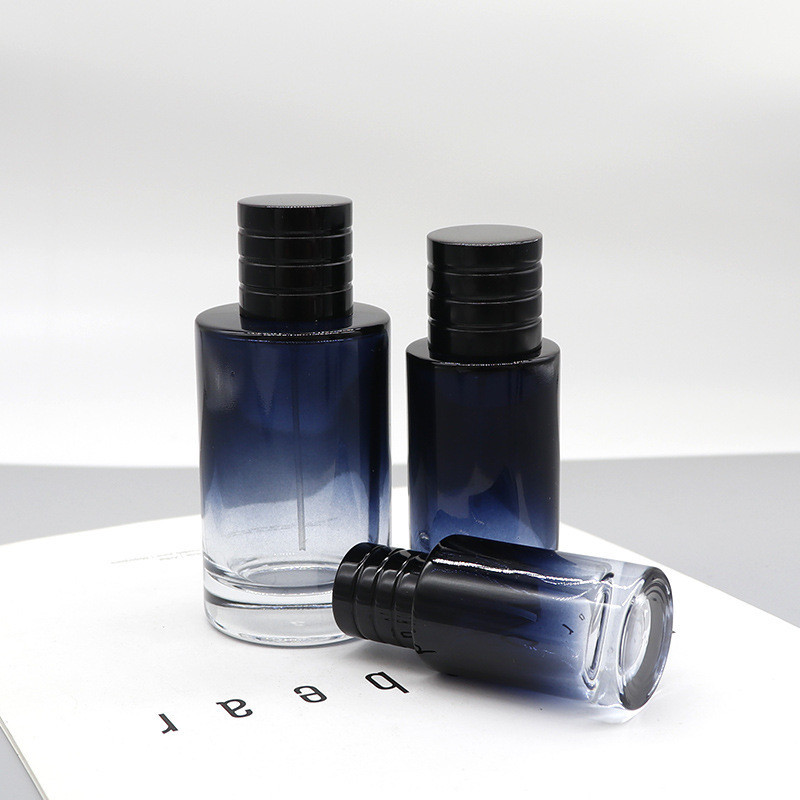 in stock#Wholesale Gradient Color Glass Perfume Bottle Storage Bottle30mlSpray Bottle Bayonet Advanced round Cosmetic Empty Bottle12cc