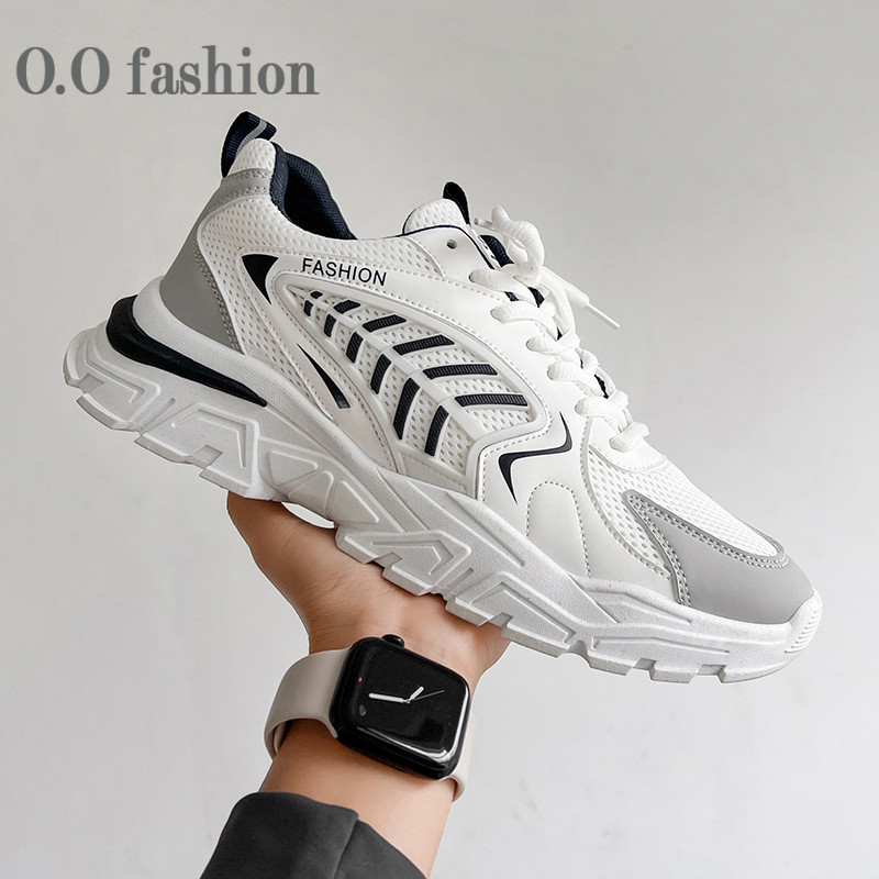 O.O fashion  รองเท้าผ้าใบชายทรงลำลอง แฟชั่นเกาหลีกีฬากลางแจ้งทำงาน XYD24204UT 8Z240219