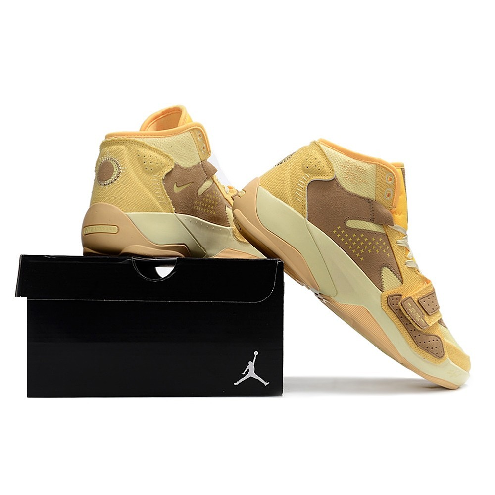 2024ใหม่ราคาที่ดีที่สุดAir Jordan Zion 2รองเท้าผ้าใบผู้ชายรองเท้าบาสเก็ตบอลCandy Yellow ลำลอง