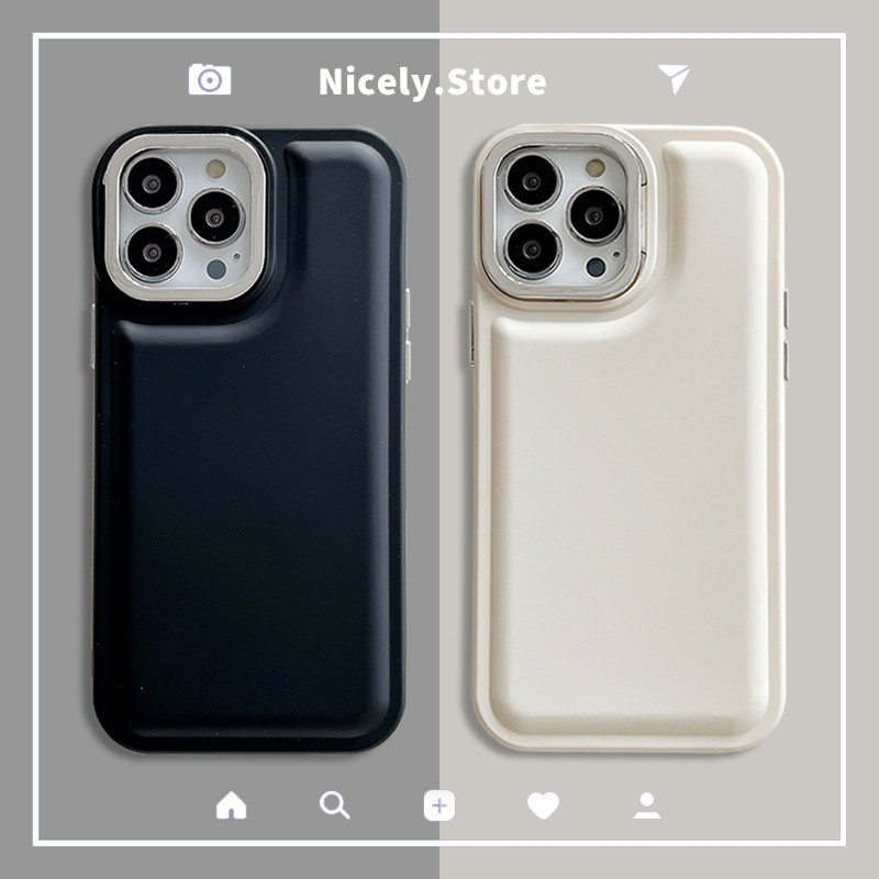 เคสโทรศัพท์มือถือ TPU ชุบไฟฟ้า สีพื้น กันกระแทก สําหรับ iPhone 15 14 13 12 Pro Max 11Promax 11 Xs Xr X 8 7