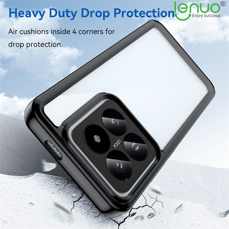Lenuo โปร่งใสเคสโทรศัพท์สําหรับ Xiaomi Mi 15T 14 13 12 Pro 13T 12T 12S Ultra 12X Lite 5G 4G ปลอก PC + TPU กรอบกันกระแทกล้างปกหลัง