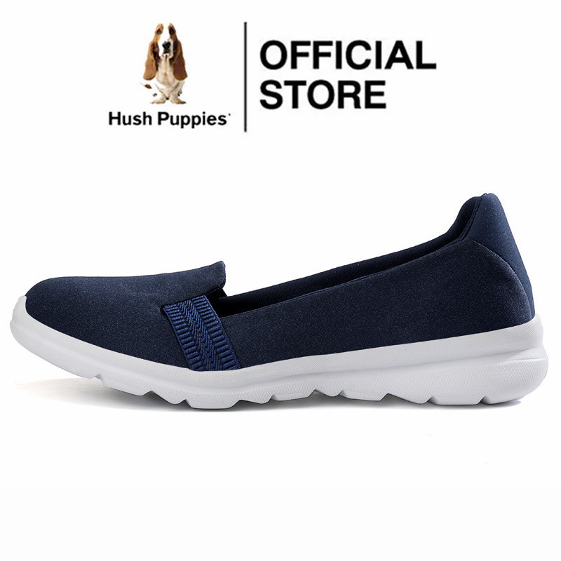 HUSH PUPPIES รองเท้าวิ่งกีฬาผู้หญิง สีขาว ส้นแบน นุ่มสบาย