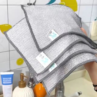 CLEANING CLOTH ผ้าทําความสะอาดลวดเหล็ก ผ้าเช็ดจาน หม้อ กระทะ ทําความสะอาดจาน ผ้าขนหนูในครัว LIFEPLAZA