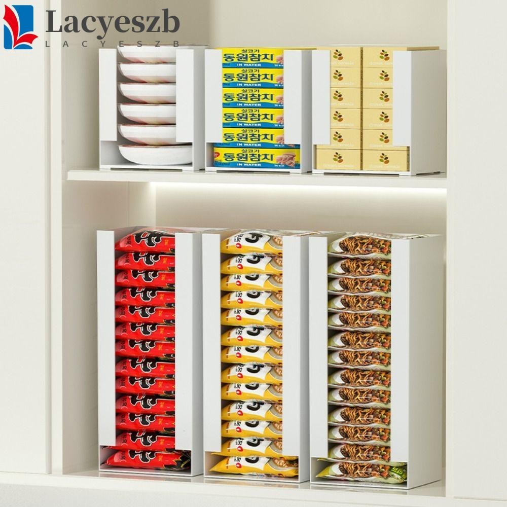 Lacyeszb กล่องเก็บบะหมี่กึ่งสําเร็จรูป พลาสติก สีขาว เกาหลี ราเมน กล่องเก็บของ อเนกประสงค์ จัดระเบียบ ความจุขนาดใหญ่ ประหยัดพื้นที่ กล่องเก็บชุดชั้นใน บ้าน