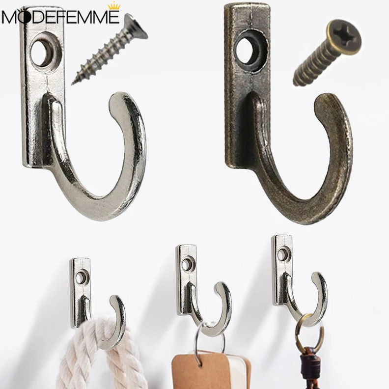 [ Featured ] ตะขอแขวนติดผนัง อัลลอย ทรงโค้ง กันน้ํา สไตล์วินเทจ พร้อมสกรู 10 ชิ้น