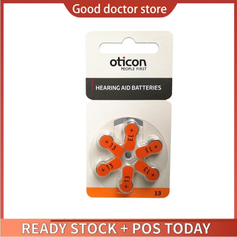 แบตเตอรี่เครื่องช่วยฟัง Oticon ขนาด 13 A13 10 A10 312 A312 6 ชิ้น 18 ชิ้น 30 ชิ้น