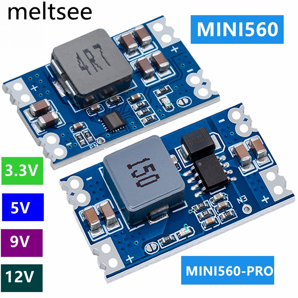 โมดูลพาวเวอร์ซัพพลายแปลงแรงดันไฟฟ้า Mini560 Pro 5A เอาท์พุทประสิทธิภาพสูง 3.3V 5V 9V 12V DC-DC Mini5
