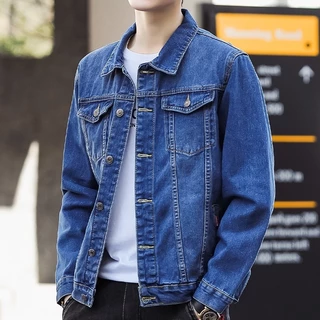 FASHION.61 เสื้อเเจ็คเกตยีนส์ผู้ชายผ้ายีนส์สีพื้น รุ่น M8007