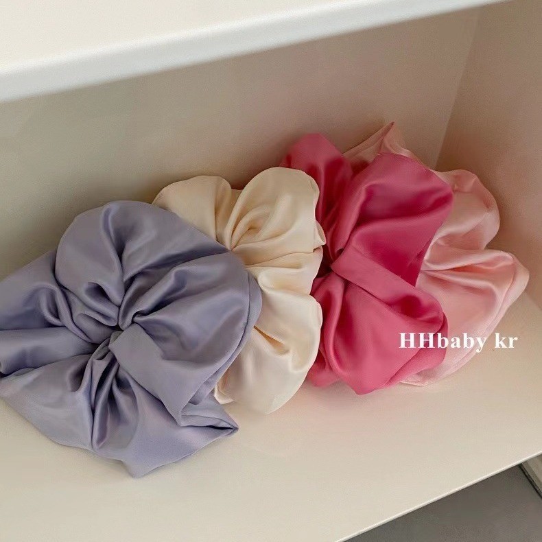2024 สีครีม Super Fat Scrunchy High-End รู้สึกบัลเล่ต์สไตล์ผมแหวนหญิง