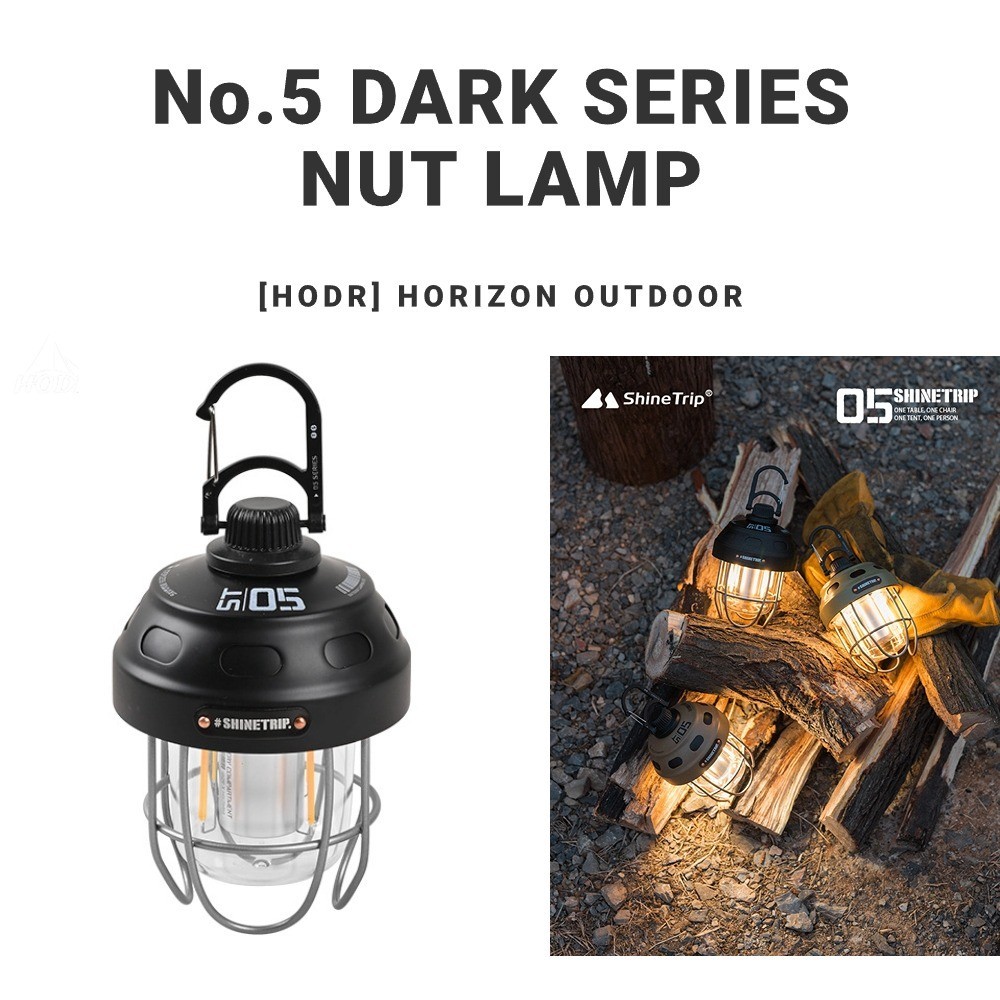 【HODR】 05 Dark Series โคมไฟน็อต Type-C โลหะ กันน้ํา หรี่แสงได้ ความจุขนาดใหญ่ สําหรับตั้งแคมป์กลางแจ้ง ป้องกันน้ำ ปรับความสว่างแบบไม่จำกัด ปริมาณแบตเตอรี่ขนาดใหญ่ - อุปกรณ์แคมป์ภายนอก