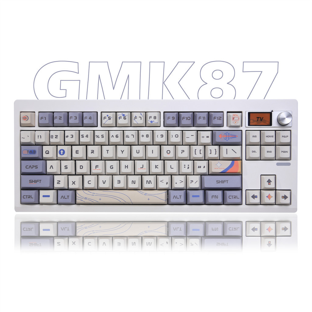 Zuoya Gmk87 ชุดคีย์บอร์ดเชิงกล คีย์บอร์ดเกมแบบถอดเปลี่ยนได้ร้อนพร้อมลูกบิดและหน้าจอคอมพิวเตอร์บลูทูธ