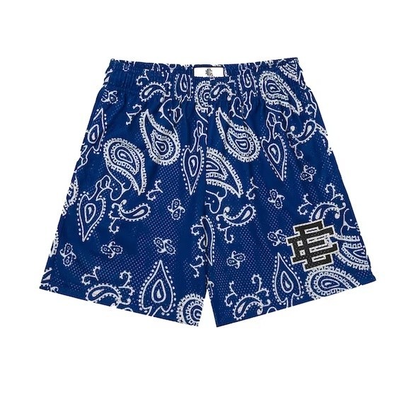 Eric Emanuel EE Mens Summer Mesh Print New Style Street Wear Black Quarter Casual Basketball Shorts