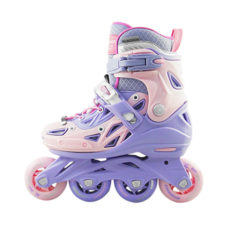 รองเท้าสเก็ตเด็ก แบรนด์ Roadshow C130 สีชมพู/ม่วง ปรับไซส์ได้ โรลเลอร์เบลด