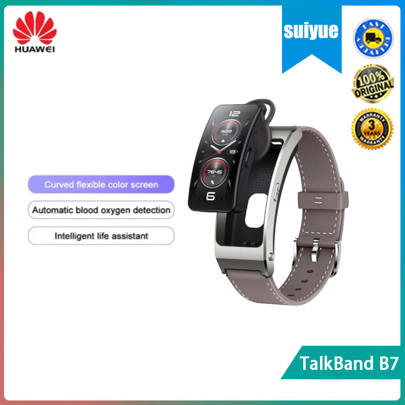 ของแท้ Huawei TalkBand B7 สายรัดข้อมืออัจฉริยะ หน้าจอ AMOLED 1.53 นิ้ว Kirin A1 ประมวลผลการโทร หูฟัง พูดคุย GPS