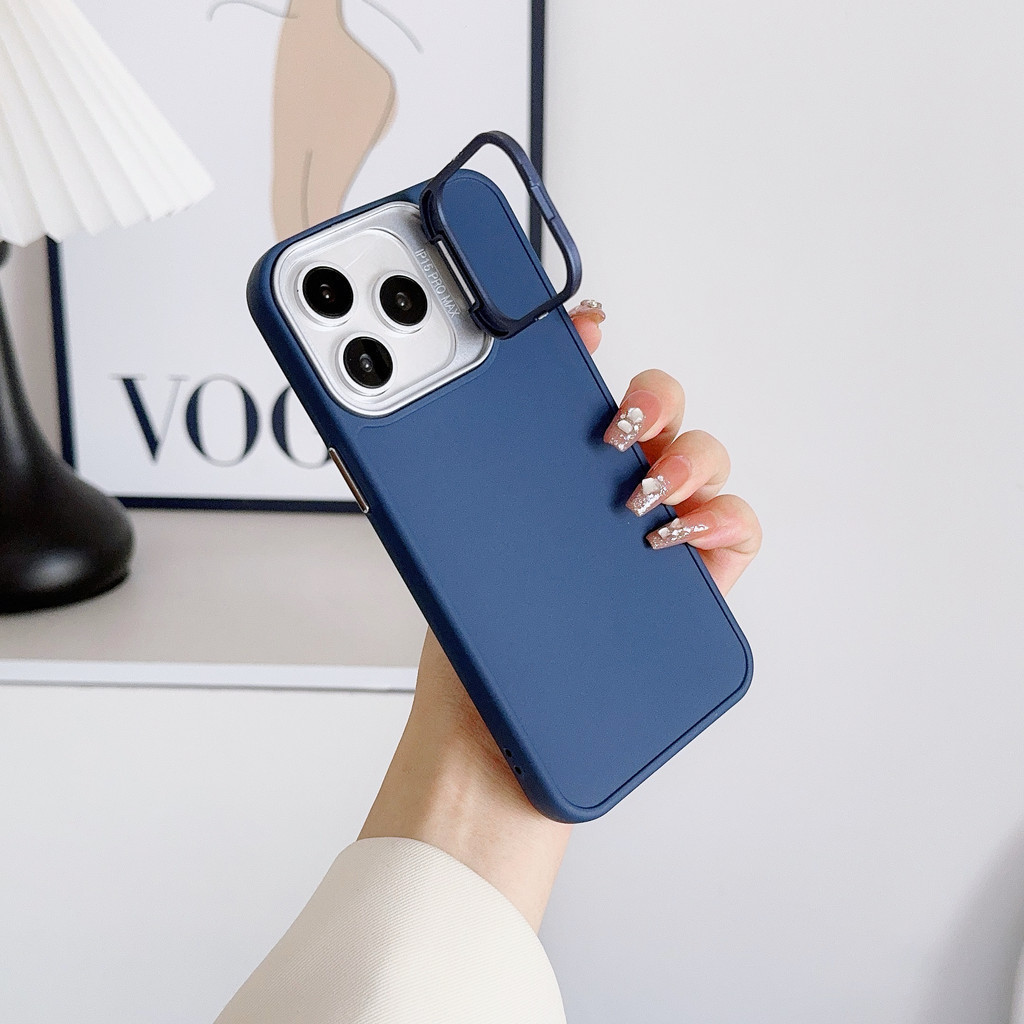 เคสโทรศัพท์มือถือ ซิลิโคนนิ่ม กันรอยกล้อง พร้อมที่ตั้งวาง สําหรับ vivo V30 PRO 5G V29 5G V29E 5G V21 V21E V23 Y73 V23E V25 V25E V25 PRO V27 5G