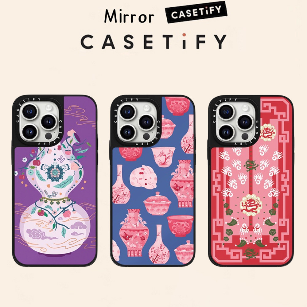 Casetify เคสโทรศัพท์มือถือกระจก กันกระแทก สําหรับ iPhone 15 Pro Max 15 Pro 15 14 Pro Max 13 12 11 Pro Max