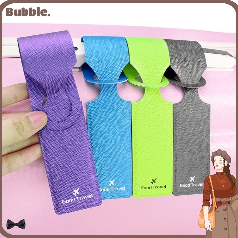 Bubble ป้ายแท็กชื่อ ID หนัง PU อุปกรณ์เสริม สําหรับติดกระเป๋าเดินทาง เครื่องบิน