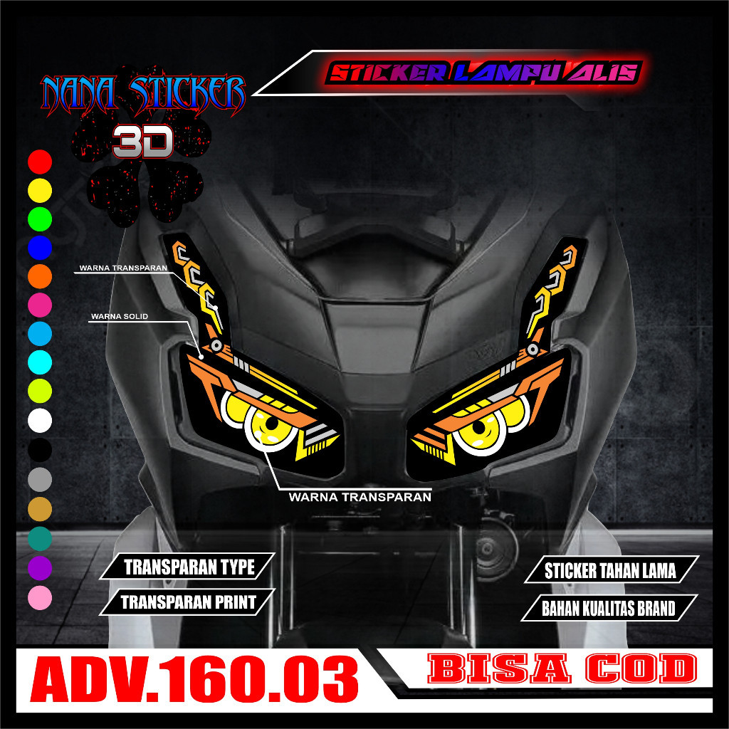 Adv 160 NANA 03 สติ๊กเกอร์ติดคิ้วรถจักรยานยนต์