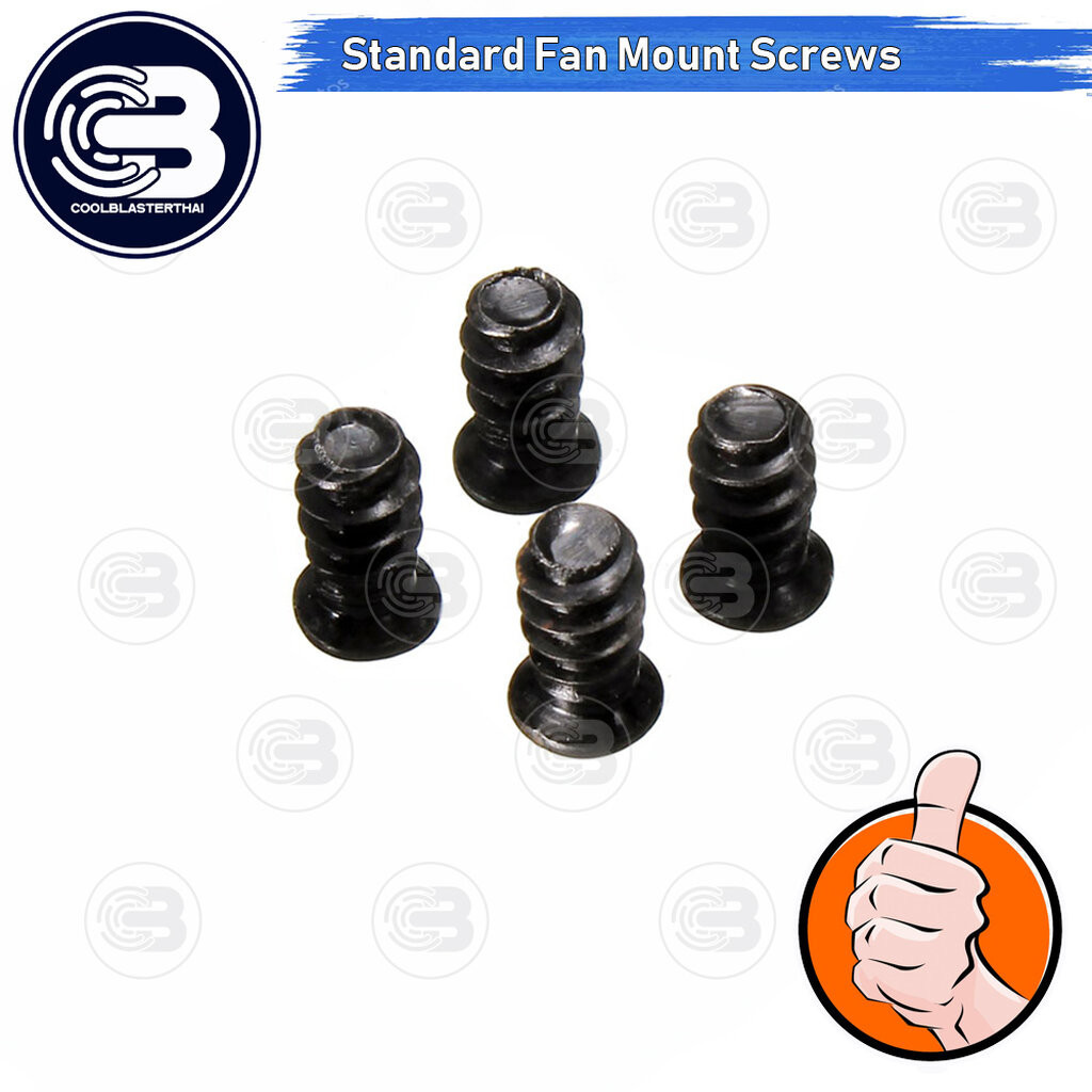 [CoolBlasterThai] M5 Fan Mount Screws Steel X4 (Black)