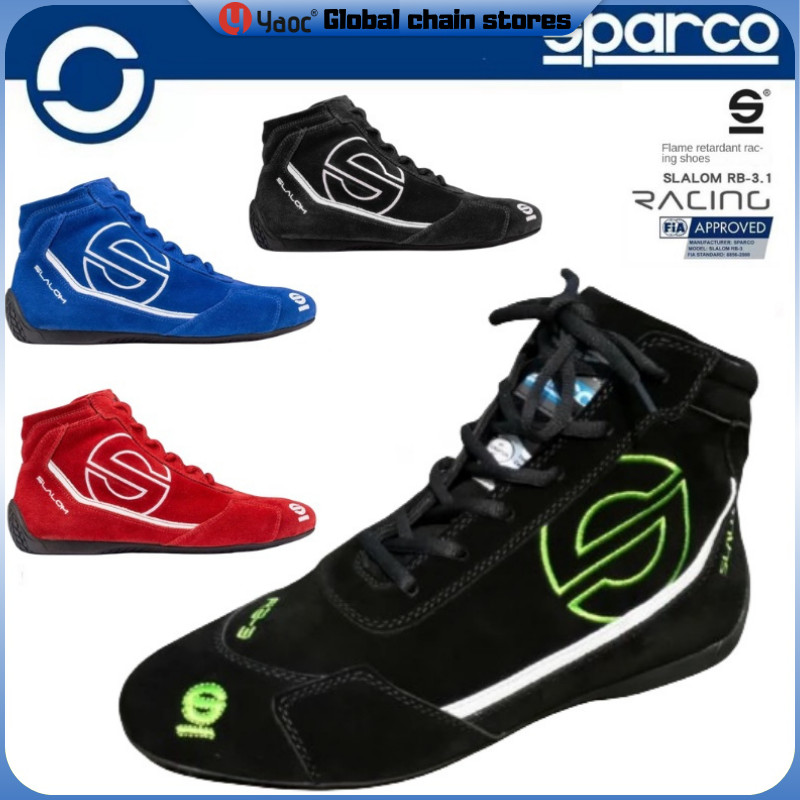 Yyaoc® SparcoRacing shoes FIAAuthentication Full Leather Daily Commute Driving Shoes Kart Shoes Driving shoes F1 Competition Shoes Car Pull Shoes Racing Sneakers