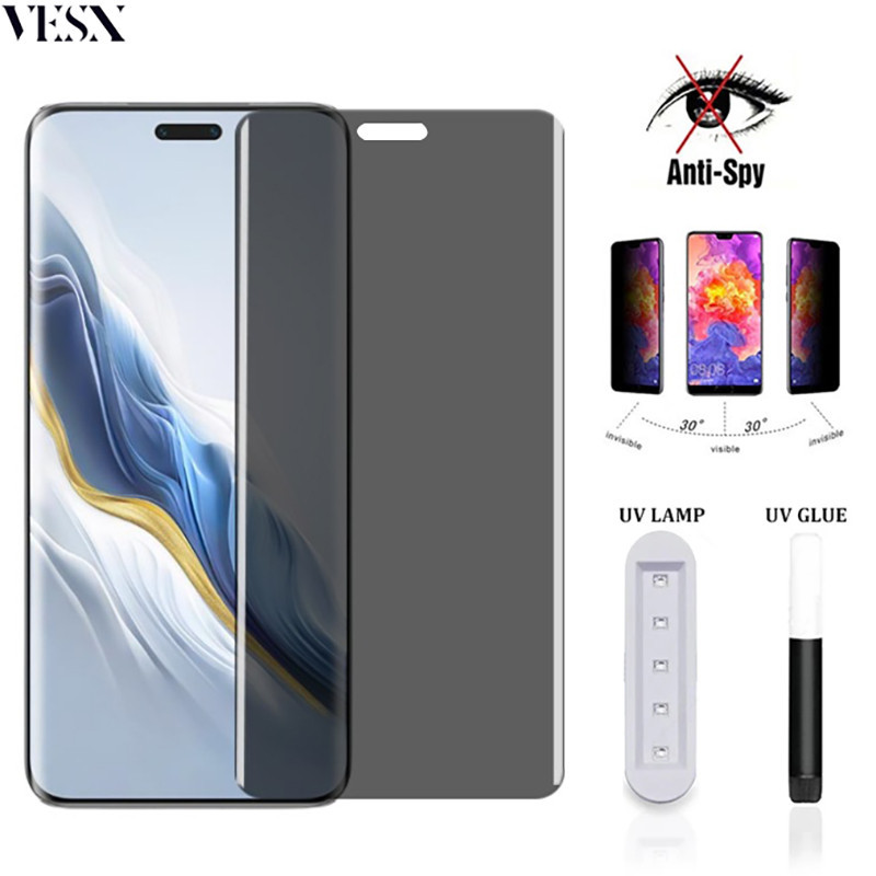 Matte Anti Spy ความเป็นส่วนตัว UV กระจกนิรภัยฟิล์มป้องกันหน้าจอ Honor Magic 6 5 Lite 4 Ultimate Pro+ Pro Plus 4G 5G 2024