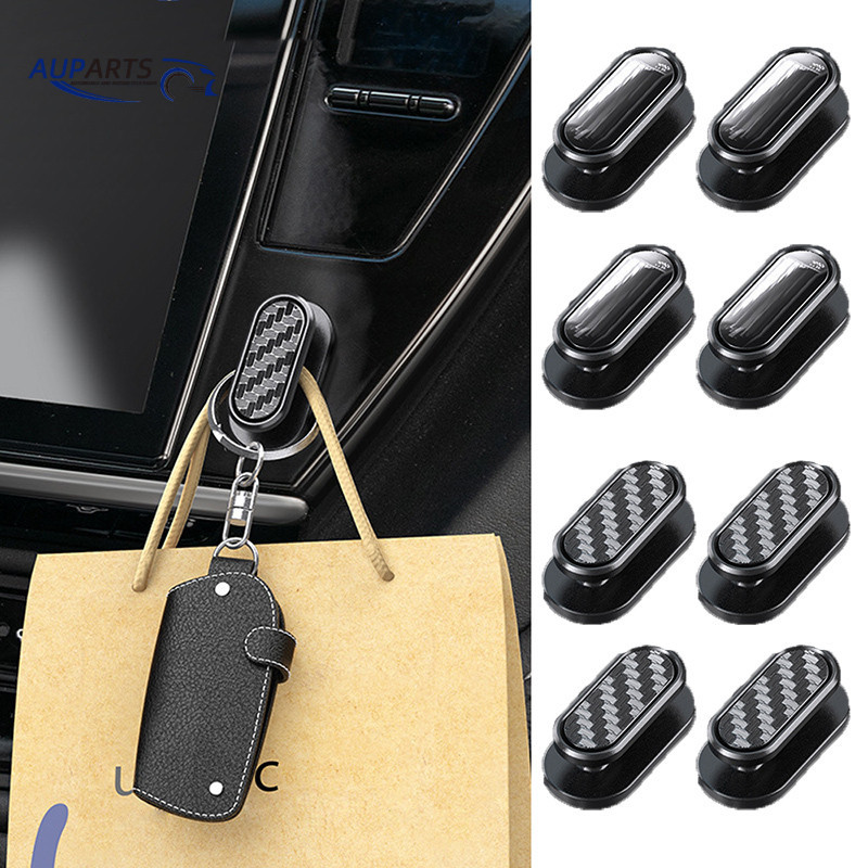 4 ชิ้น / เซต แบบพกพา แดชบอร์ดรถยนต์ กาวในตัว ตะขอ ABS ขนาดเล็ก ยานยนต์ ติดกุญแจ กระเป๋า ชั้นแขวน ยานพาหนะ ภายใน ประหยัดพื้นที่ ตะขอเก็บของ