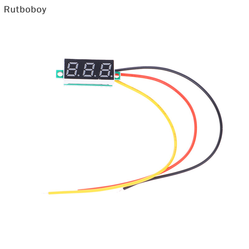 [Rut] โวลต์มิเตอร์ดิจิทัล DC 0-100V ขนาดเล็ก 0.28 นิ้ว