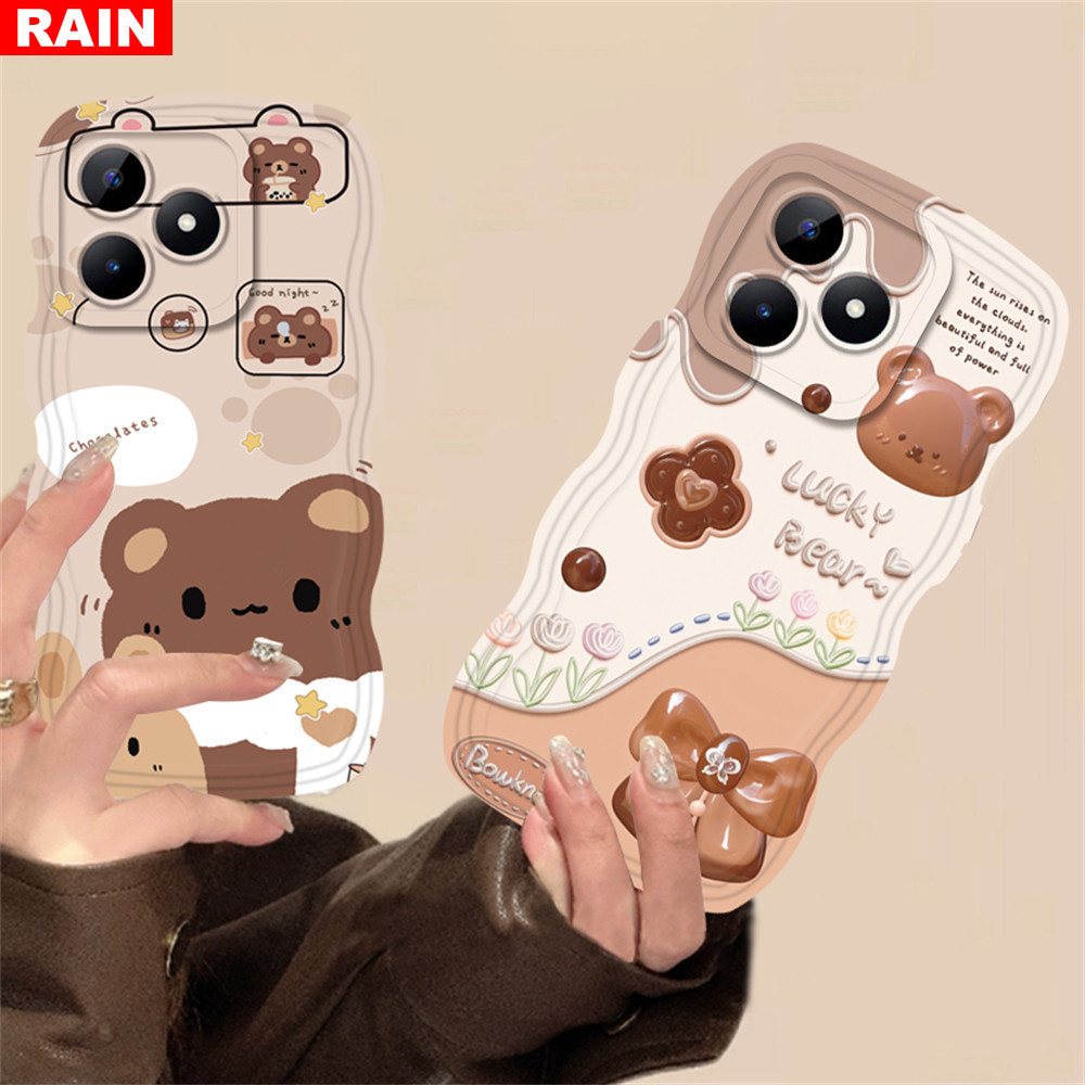 เคสโทรศัพท์มือถือ ลายการ์ตูนกระต่าย หมีน้อยน่ารัก สําหรับ Realme C53 C67 C55 C51 10 C30 C31 C33 C35 C21Y C25Y C11 2021 C15 C25 C17 C12 C3 C2 8i 7i Realme5 5i 6i 7 Pro Narzo 50A N53