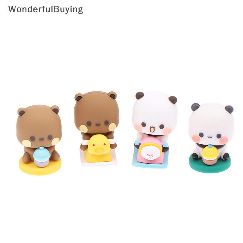 Wbth โมเดลฟิกเกอร์ Kawaii Bubu Dudu แพนด้า หมีน่ารัก ของเล่น ของขวัญวันเกิด สําหรับเด็ก