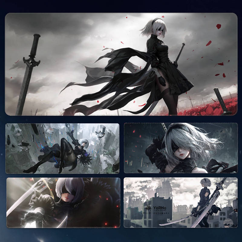 Nier: Automata Large Mouse Pad Boys E-Sports Gaming Table Mat Computer Keyboard Pad Thickened zvxh