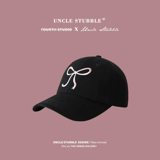 หมวกแก็ป (ปักโบว์) หมวกเบสบอล แฟชั่นเกาหลี cotton cap หมวกเดินป่า