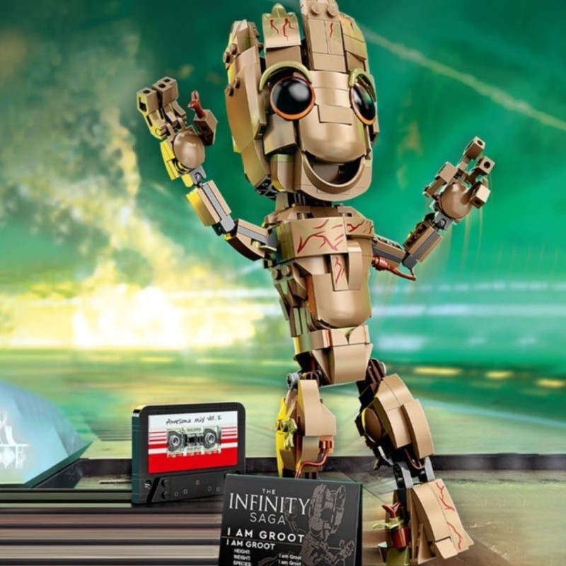 บล็อกตัวต่อ ฮีโร่มาร์เวลกรูท ของเล่นตัวต่อเลโก้ Marvel Super hero Groot เสริมการเรียนรู้เด็ก ของขวัญ - รูปที่ 4