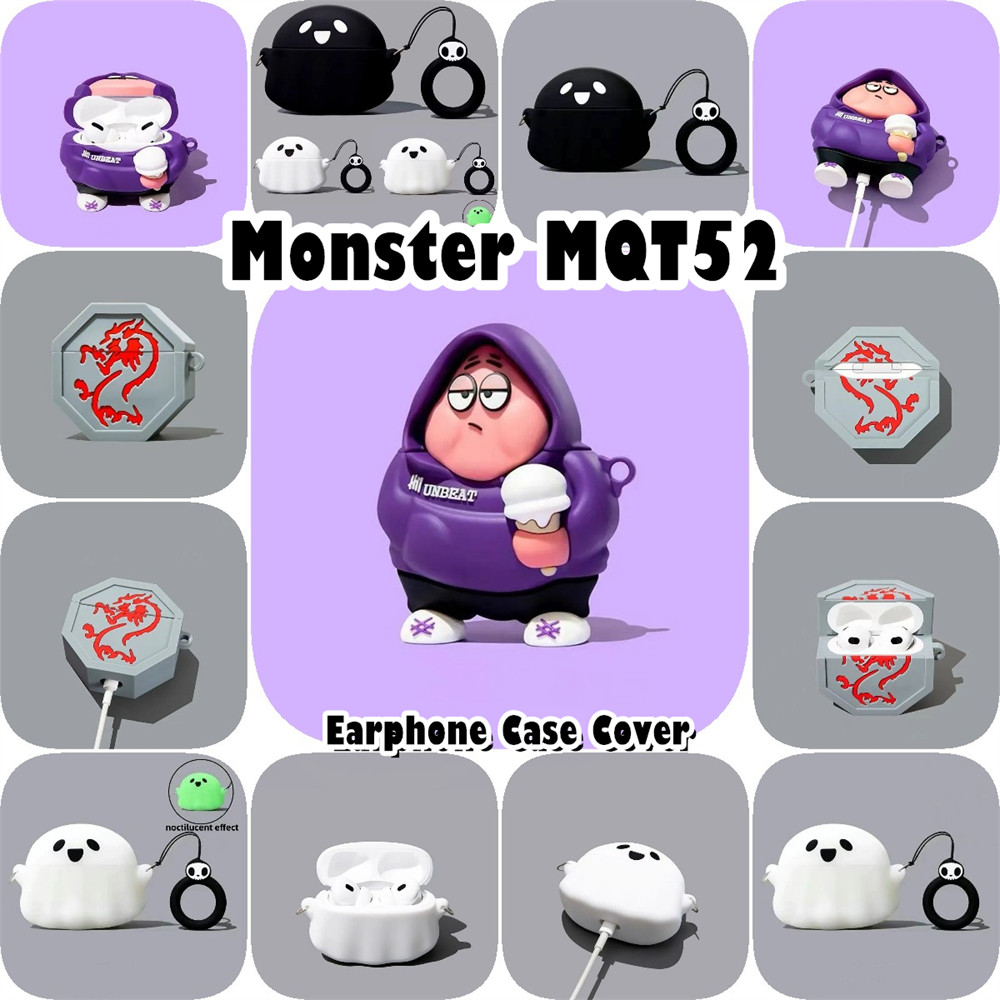 READY STOCK!นําไปใช้กับ Monster MQT52 เคส Case เคสหูฟัง ทนต่อการตกกระแทก ซิลิโคนนุ่ม เคส เคสหูฟัง
