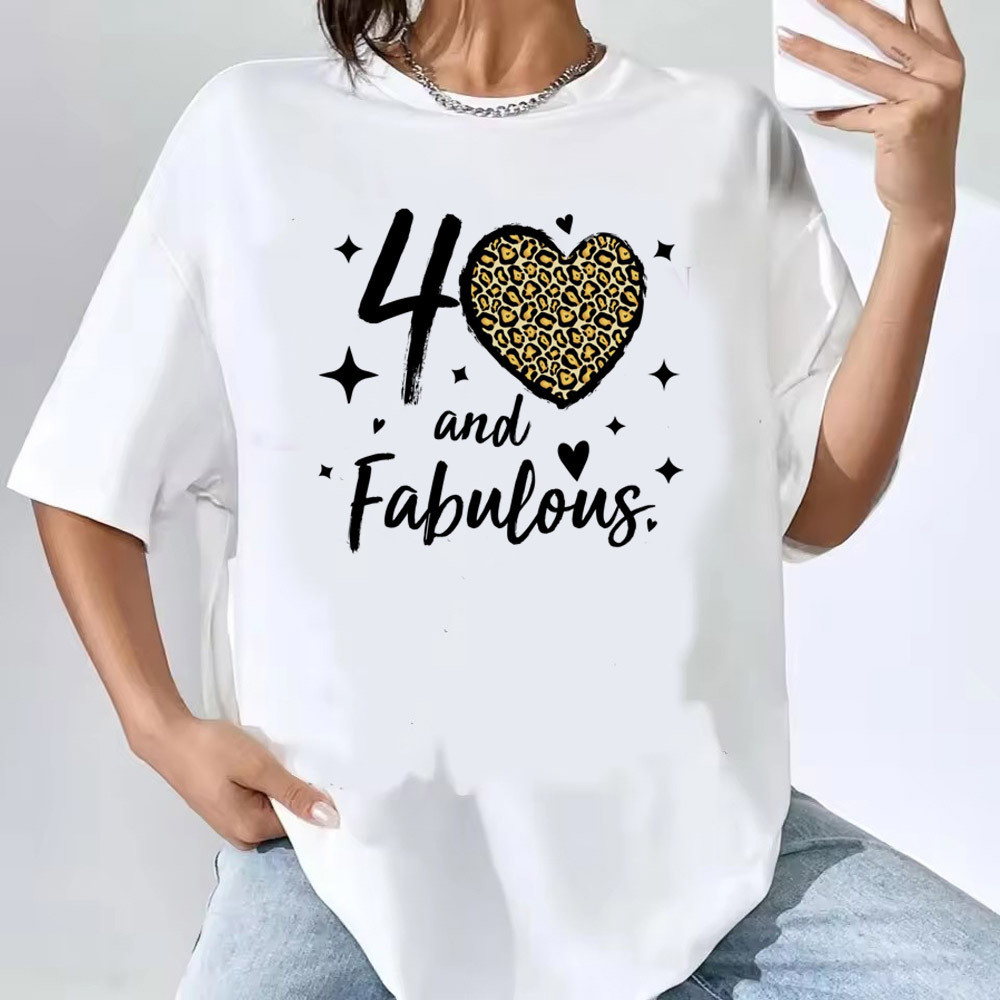 40 Ans 40th ปีวันเกิด tshirt ผู้หญิง University กราฟิก Y2k hip hop ดิจิตอล t เสื้อผู้หญิงอะนิเมะ 80s