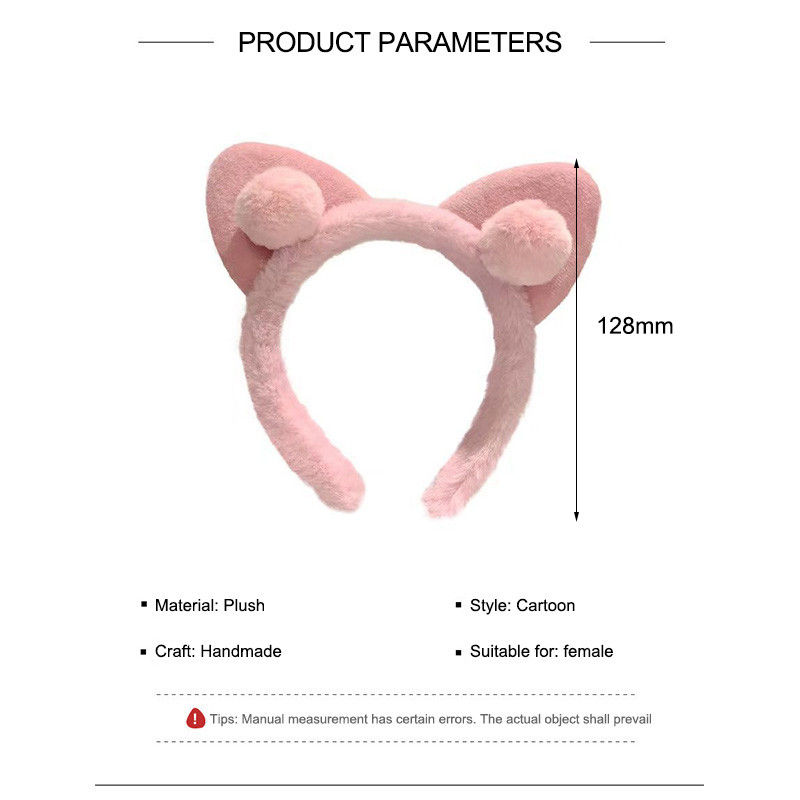 Rubuyou หูแมว Plush Hair Band สไตล์เจ้าหญิง Hair Band น่ารักหวานอุปกรณ์เสริมผม - รูปที่ 7