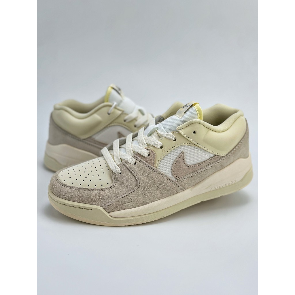 Nike Jordan Stadium 90 Rice Brown Jordan 90s Stadium Series รองเท้าบาสเก็ตบอลกีฬาย้อนยุคต่ํา