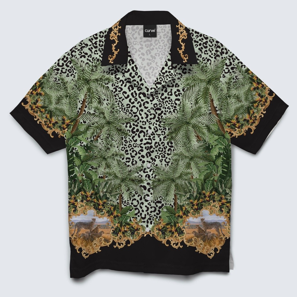 ลายพร้อย Curve SET52 เสื้อเชิ้ต เสื้อฮาวาย ลายดอกไม้ abstract ลายเยอะ มีไซส์ S/M/L/XL/2XL