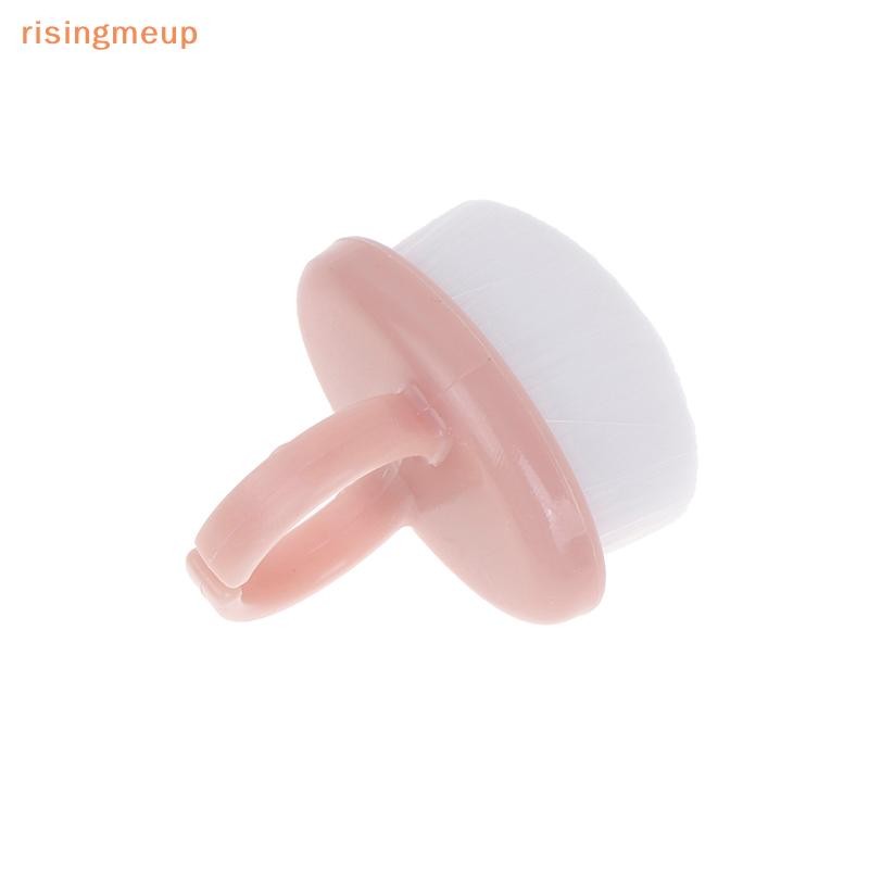 [risingmeup] Nails Art Dust Brush Buckle Brush Oval Gel Dust Cleaning Make Up แปรงรูปแหวนเล็บเครื่องมือ - รูปที่ 5