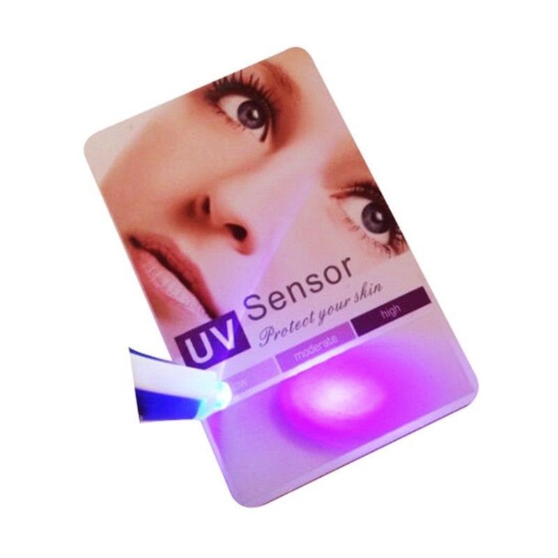 EV Professional UVB Sensor UV Test Card แบบพกพา UV Tester Card นํากลับมาใช้ใหม่ได้