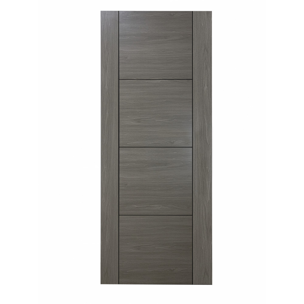 GlobalHouse HOLZTUR ประตูเมลามีน MD-FC07-3 80x200ซม. Grey Walnut สินค้าของแท้คุณภาพดี