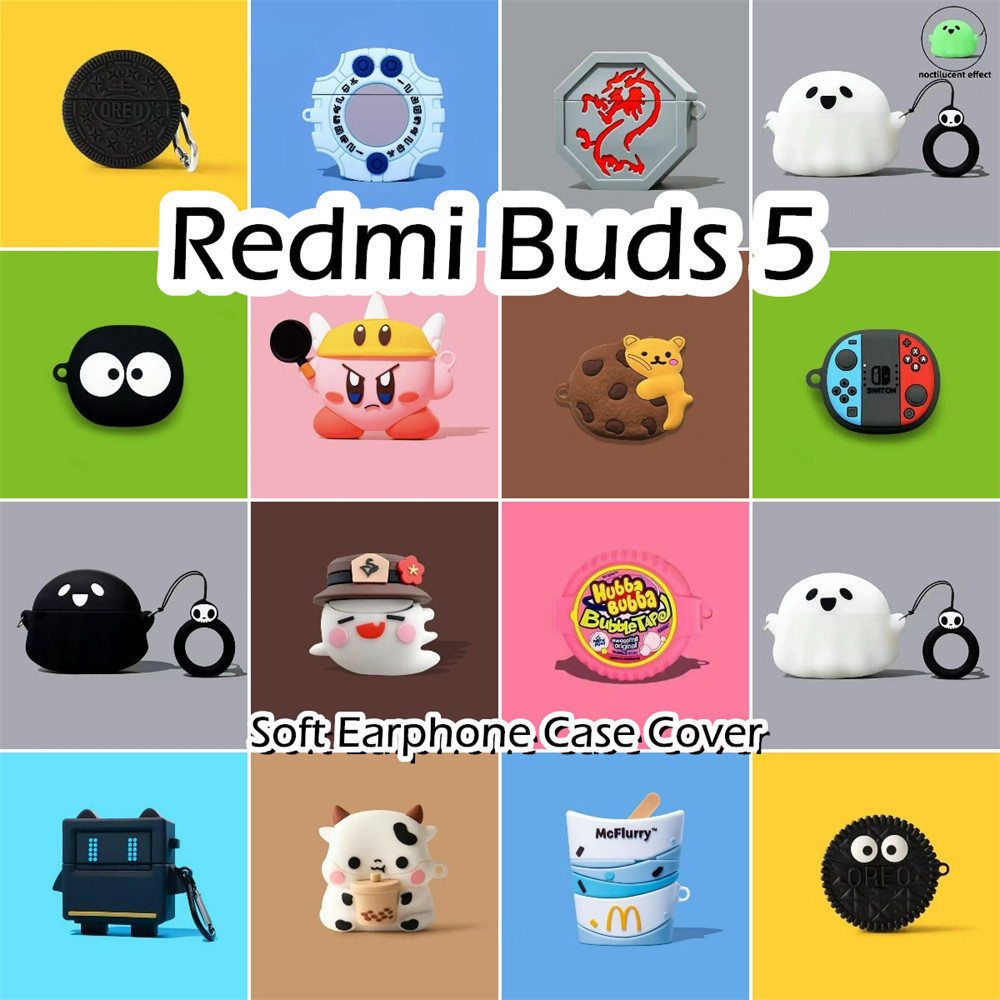 พร้อมส่ง! สําหรับ Redmi Buds 5 เคส นวัตกรรมการป้องกันการตก การ์ตูน ซิลิโคนนุ่ม หูฟัง เคส