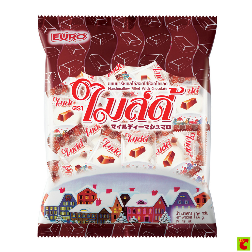 ไมล์ดี้ ขนมมาร์ชเมลโล่สอดไส้ช็อกโกแลต 120 กรัม