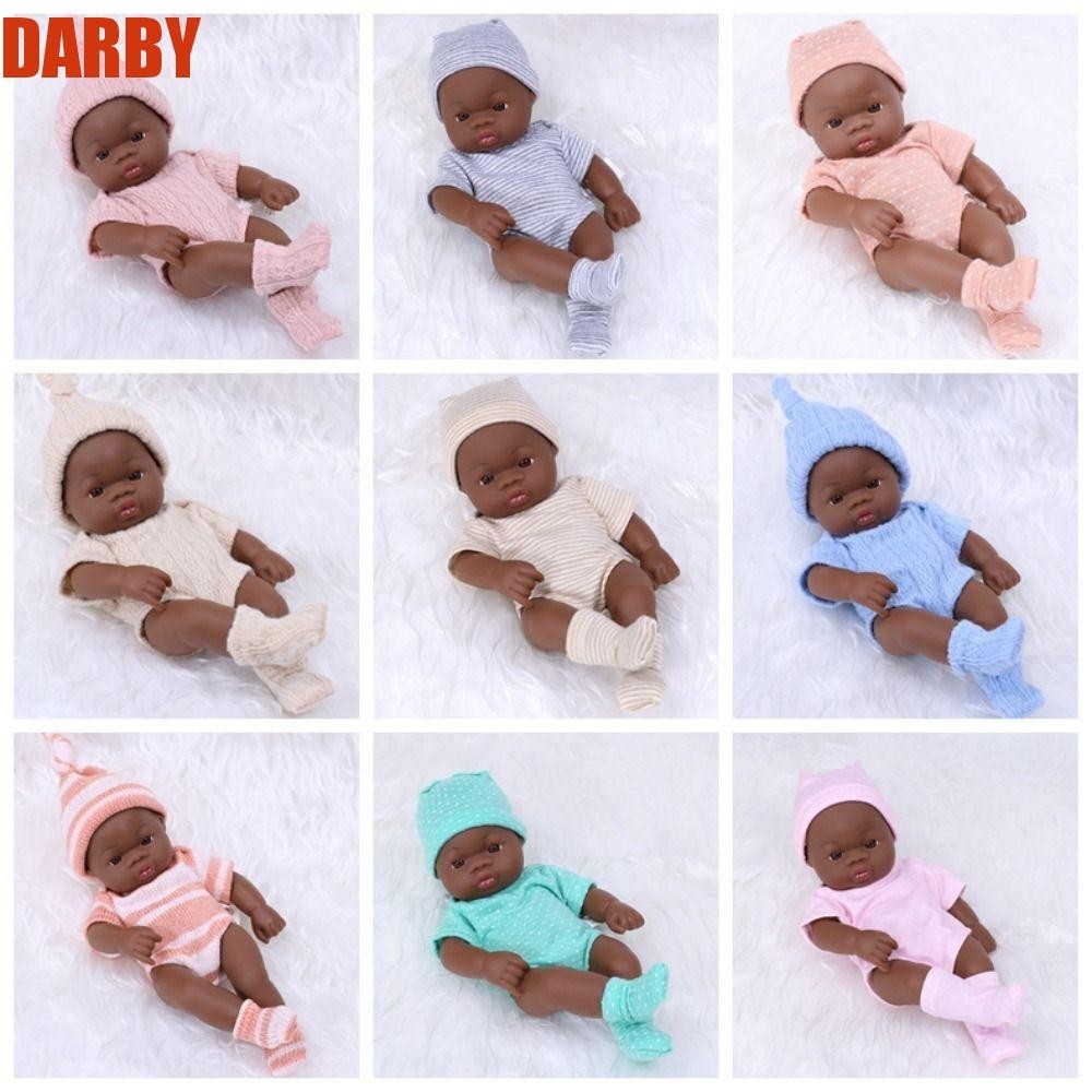 Darby ตุ๊กตาเด็กทารกแรกเกิด อเมริกา สีดํา ไวนิล 20 ซม. ตุ๊กตาเด็กแรกเกิด ตุ๊กตาเด็กทารก ตุ๊กตาน่ารัก ซิลิโคนนิ่ม 20 ซม. ตุ๊กตาเด็กแรกเกิด