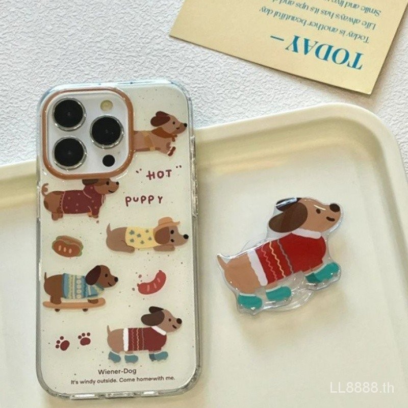 เคสมือถือ แบบนิ่ม ลายสุนัข กันกระแทก สําหรับ iPhone Dachshund 15 Pro Max 14 13 Pro 11 12 Xs Max xr 7 8 Plus QMSA