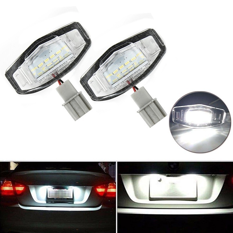 พร้อมส่ง หลอดไฟ Led 18 ดวง สําหรับติดป้ายทะเบียนรถยนต์ Acura TL TSX MDX Honda Civic Accord 2 ชิ้น
