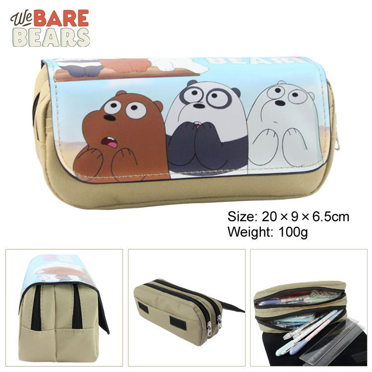 กระเป๋าดินสอ กระเป๋าเครื่องเขียน กระเป๋าเครื่องสําอาง ลายอนิเมะ We Bare Bears Panda